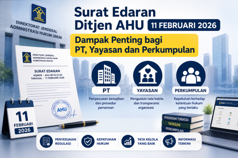 Surat Edaran Ditjen AHU 11 Februari 2026: Dampak Penting bagi PT, Yayasan dan Perkumpulan